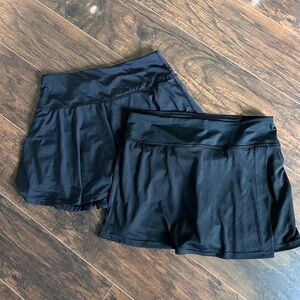 Two Black Skorts/ Tennis Skirts